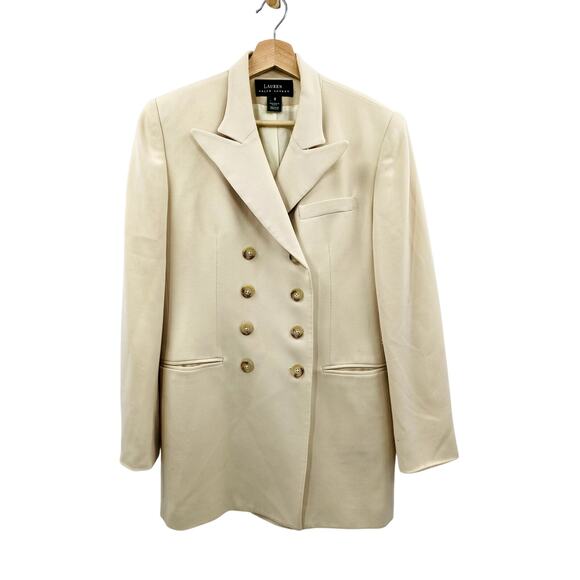 Ralph Lauren Cream Longline Blazer - Picture 1 of 7